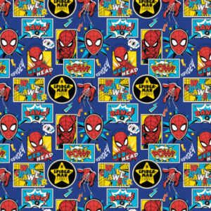Marvel Spiderman Licenced Fabric FQ & 1/2m 100% cotton comic book wall mini web