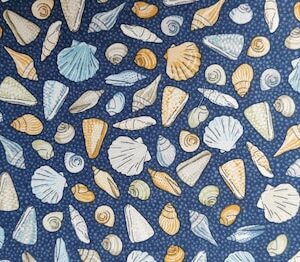 Makower High Tide Fabric Seaside Coastal Town Harbour Beach waves available as Fat quarter 1/2yrd FQ pack 6 pieces 100% cotton UK stock