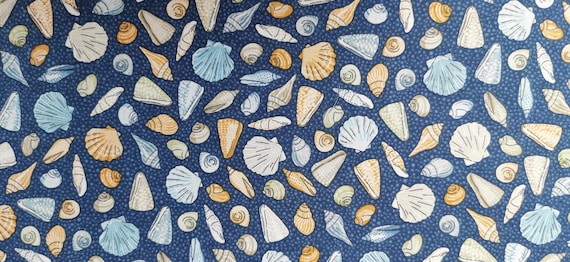 Makower High Tide Fabric Seaside Coastal Town Harbour Beach waves available as Fat quarter 1/2yrd FQ pack 6 pieces 100% cotton UK stock - Image 3