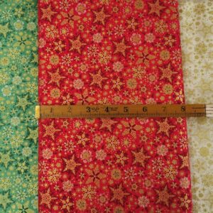 Makower Good Tidings Christmas Advent Calendar and complimentry Fabric Snowflake Scroll Tree DIY sewing project Cut and Sew 100% cotton