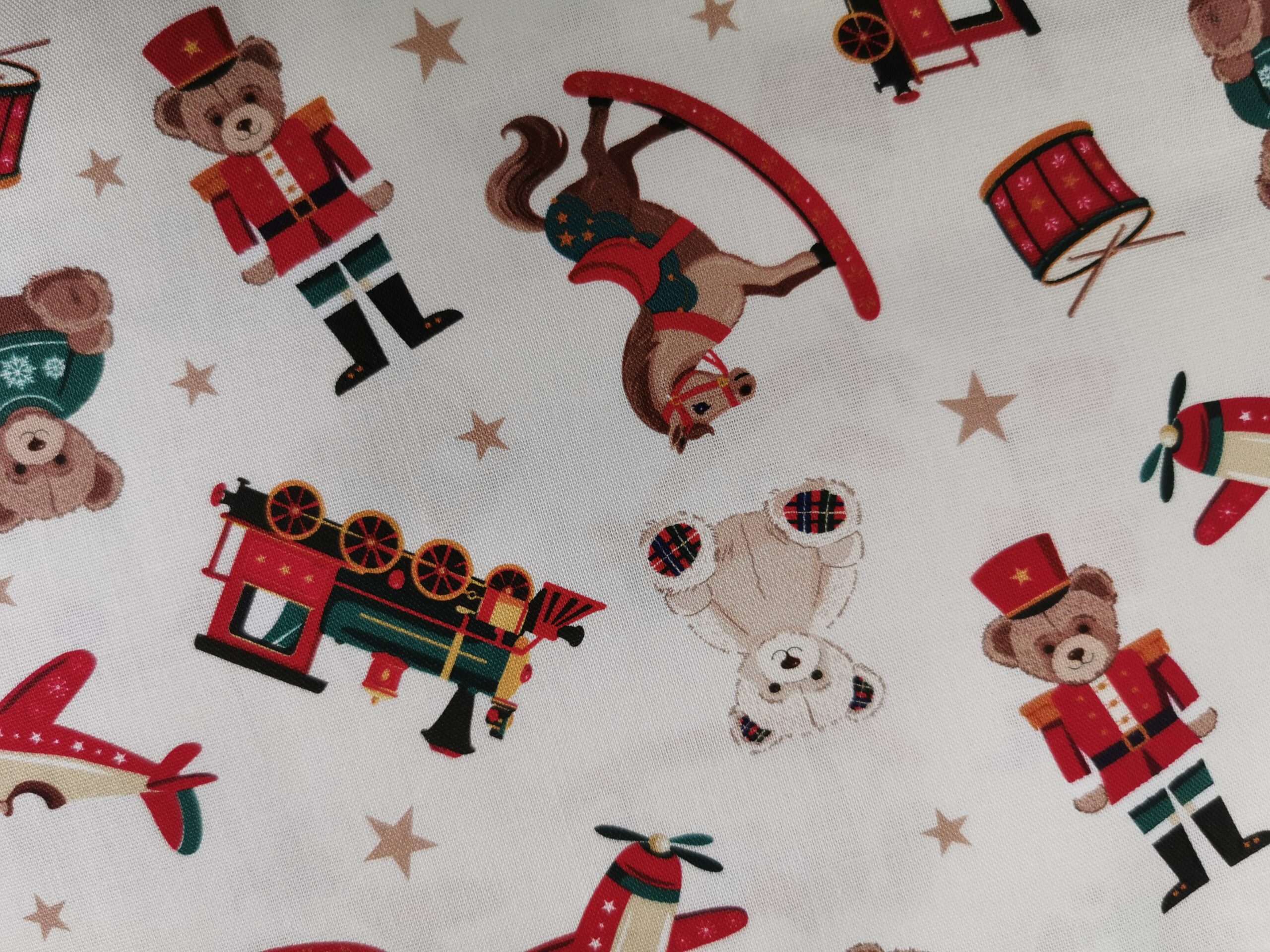Christmas Toybox Fabric from Craft Cotton FQ, 1/2 yard, Advent and stocking panel teddy bears train soldier horse drum 100% cotton free P+P - Image 7