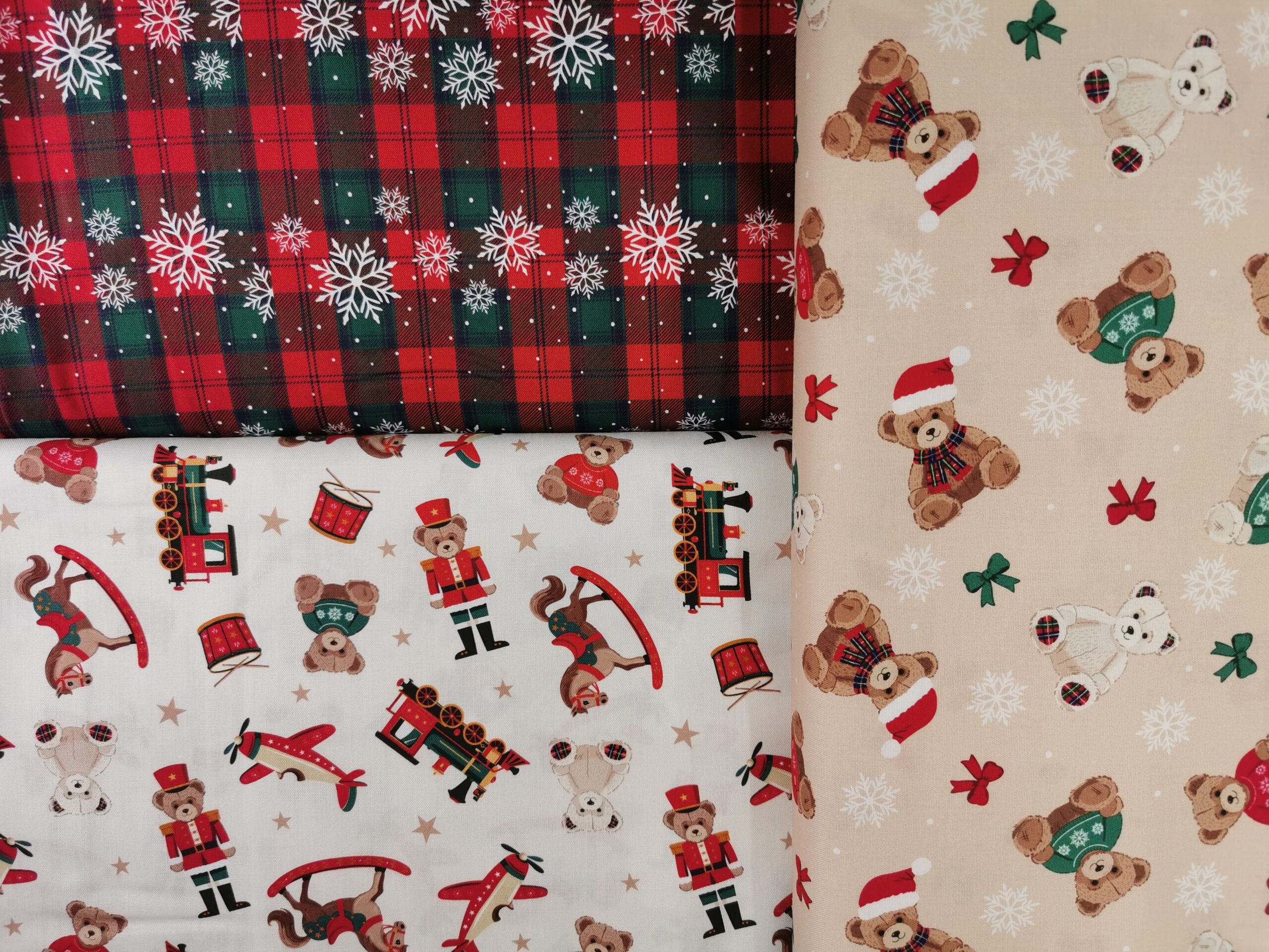 Christmas Toybox Fabric from Craft Cotton FQ, 1/2 yard, Advent and stocking panel teddy bears train soldier horse drum 100% cotton free P+P - Image 2